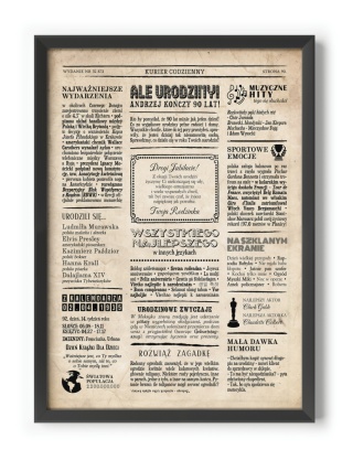 PREZENT na 90 URODZINY dziewięćdziesiątkę - PERSONALIZOWANY PLAKAT