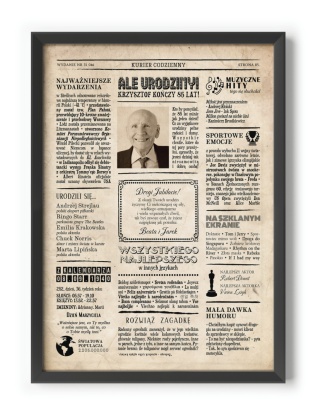 PREZENT na 85 URODZINY oryginalny - PERSONALIZOWANY PLAKAT