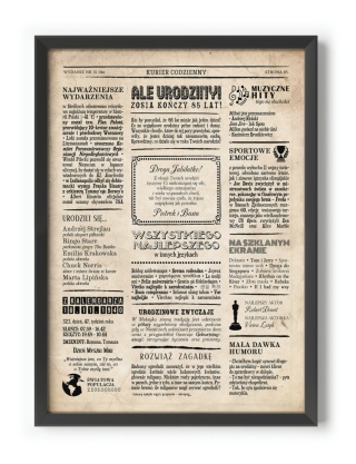 PREZENT na 85 URODZINY oryginalny - PERSONALIZOWANY PLAKAT