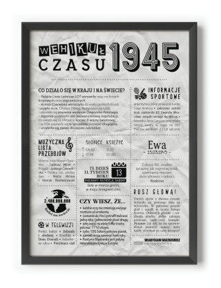 PREZENT na 80 URODZINY na osiemdziesiątkę PERSONALIZOWANY PLAKAT