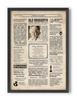 PREZENT na 80 URODZINY na osiemdziesiątkę PERSONALIZOWANY PLAKAT