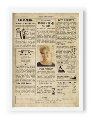 PREZENT na 80 URODZINY na osiemdziesiątkę PERSONALIZOWANY PLAKAT