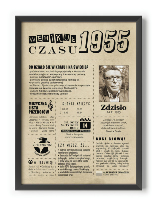 PREZENT na 70 URODZINY na siedemdziesiątkę PERSONALIZOWANY PLAKAT