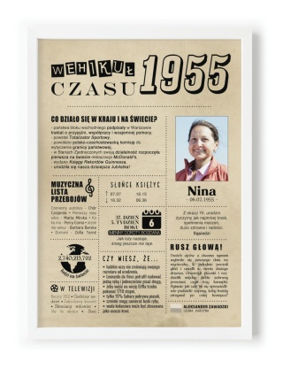 PREZENT na 70 URODZINY na siedemdziesiątkę PERSONALIZOWANY PLAKAT