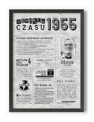 PREZENT na 70 URODZINY na siedemdziesiątkę PERSONALIZOWANY PLAKAT