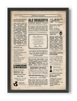 PREZENT na 70 URODZINY na siedemdziesiątkę PERSONALIZOWANY PLAKAT